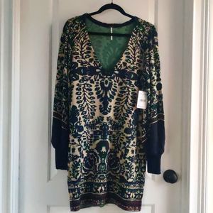 NWT Free People black comb dress size L